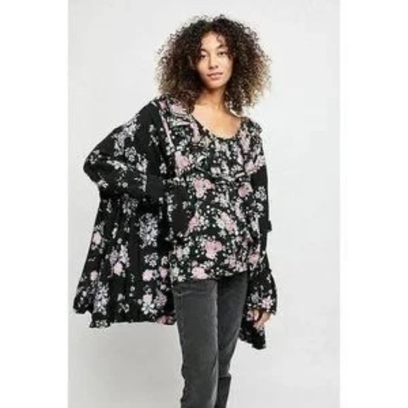 Free People Tops - Free People Loretta Boho Festival Tunic Oversize Blouse Size XS